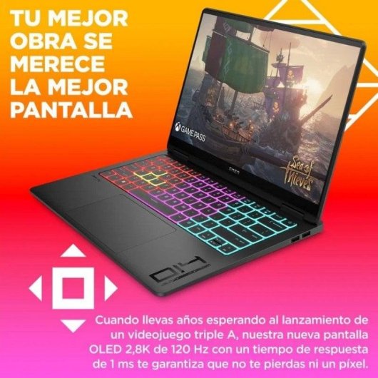 Portátil HP OMEN Transcend 14-fb0000ns 14" Intel Core Ultra 7 16GB 1TB SSD RTX 4060 Windows 11