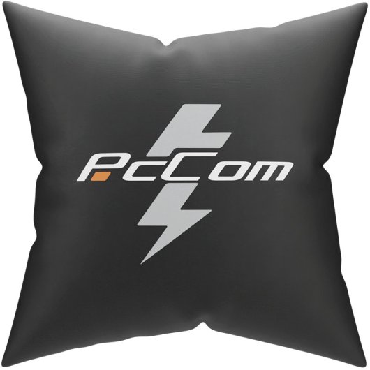 Logo cuscino PCCom nero