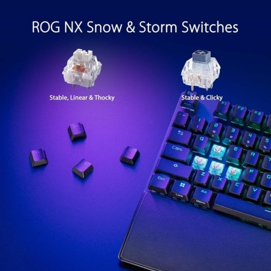 ASUS ROG Strix Scope II RX Teclado Mecánico Gaming Rx Red QWERTY Español Negro