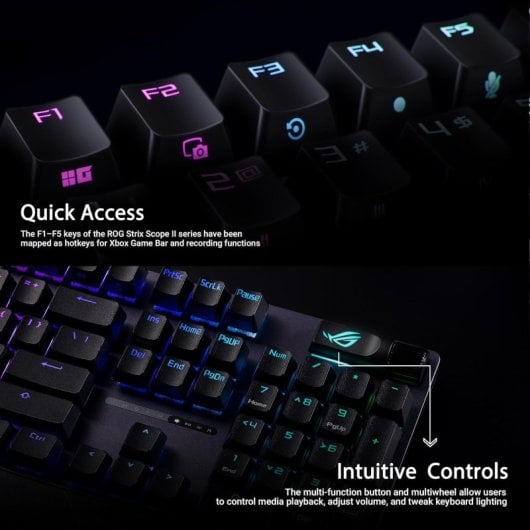 ASUS ROG Strix Scope II RX Teclado Mecánico Gaming Rx Red QWERTY Español Negro