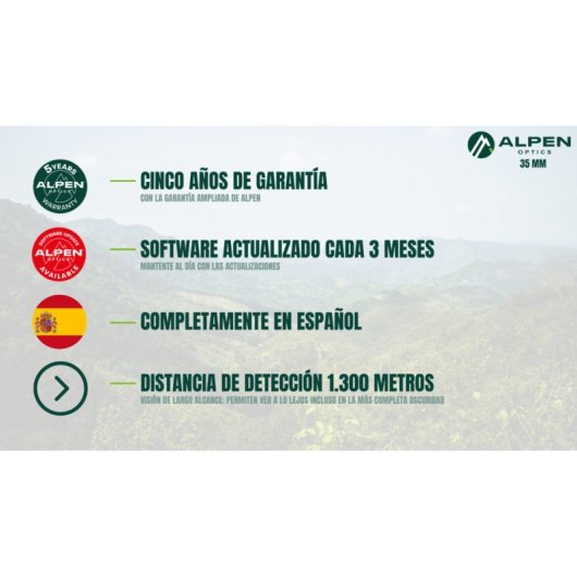 Monoculaire Thermique 1300 M Chasse 35 Mm + Télémètre + Coffret Cadeau