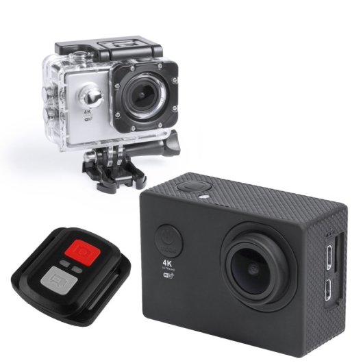 Klack Pro 4K Cámara Deportiva de Acción con Mando Negra