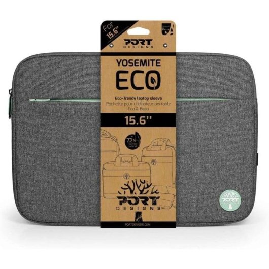 Fodera Port Designs Yosemite Eco 14 pollici grigia PET riciclato tasca frontale