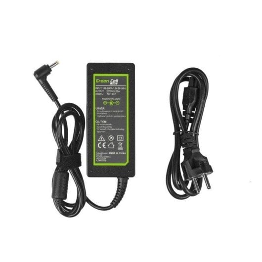 Adaptador Green Cell AD123P para Lenovo 65W 20V 3,25A cable 2 m negro