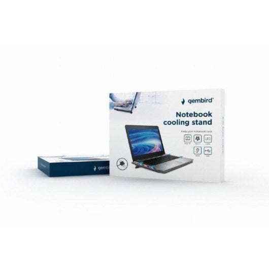 Support ordinateur portable Gembird NBS-1F15-04 ventilateur 12 cm jusqu'a 15" noir
