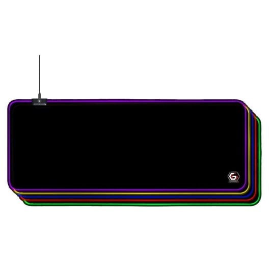 Gembird MP-GAMELED-L Mauspad Gaming-Mauspad Schwarz