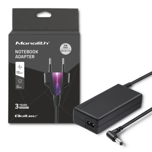 Qoltec 50070 Adaptateur secteur 90w | 19v | 4.74a | 5,5*2,5 | +câble d'alimentation