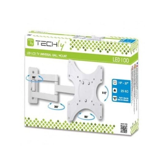 Techly ICA-LCD-2903WH Soporte para TV 37" VESA 200 Max 25Kg Blanco