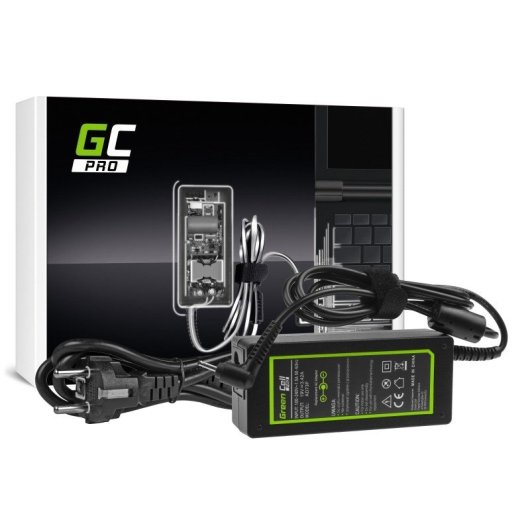 Green Cell AD73P Netzteil & Spannungsumwandler Drinnen 65 W Schwarz
