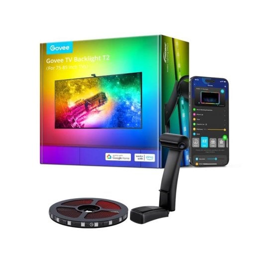 Tira LED Govee H605c para TV 75-85 Pulgadas, RGBIC, Wi-Fi + Bluetooth