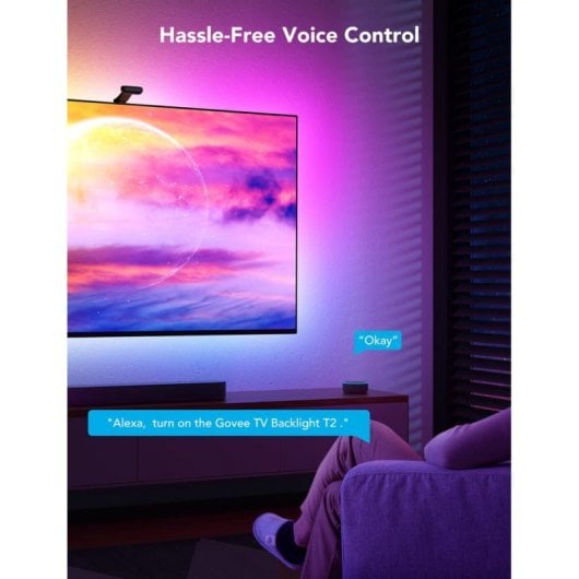 Tira LED Govee H605c para TV 75-85 Pulgadas, RGBIC, Wi-Fi + Bluetooth