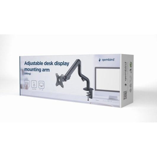 Gembird MA-DA1-02 montagem e suporte para monitores 81,3 cm (32") Preto Secretária