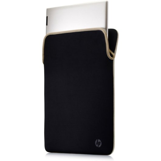 HP Reversible Protective 15.6-inch Gold Laptop Sleeve 39,6 cm (15.6") Estojo Preto, Dourado