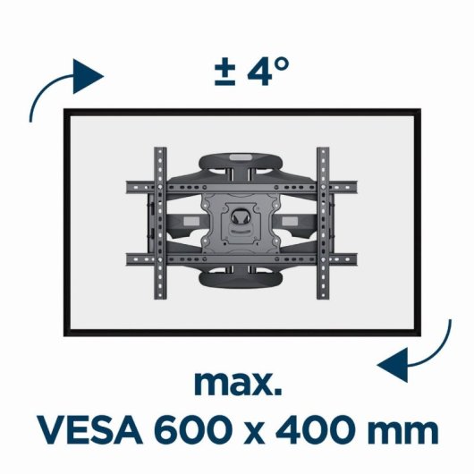 Gembird Wm-75st-01 TV-Wandhalterung 32"-75" VESA Max 45Kg Schwarz