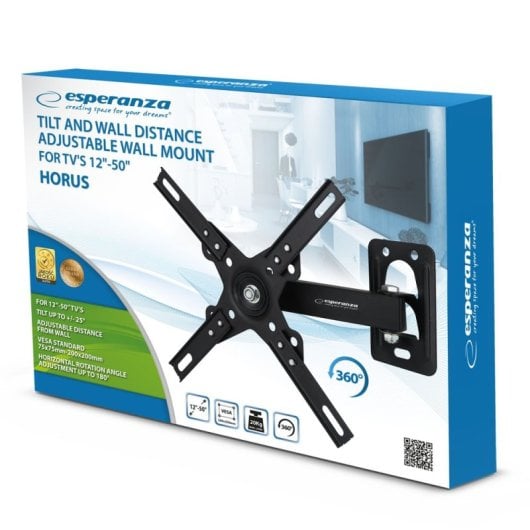Esperanza Erw011 Soporte TV 12-50'' VESA 200 Max 20kg Negro
