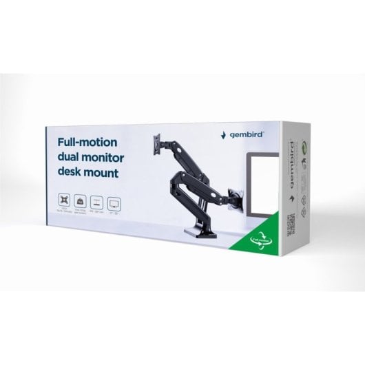 Gembird MA-DA2-03 Soporte para Monitor 35" VESA 100 Max 10 Kg Negro