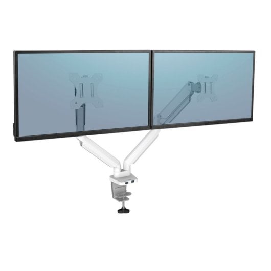 Fellowes Soporte Doble para 2 Monitores 32" VESA 100 Max 8Kg Blanco