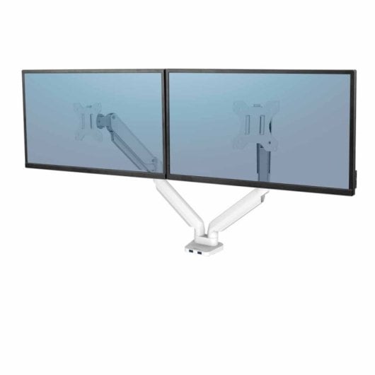 Fellowes Soporte Doble para 2 Monitores 32" VESA 100 Max 8Kg Blanco