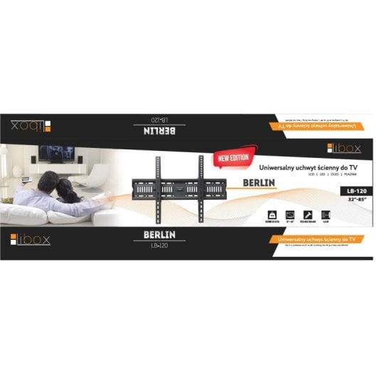 Libox Lb-120 Soporte para TV 85" VESA 600x400 Max 55Kg Negro