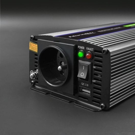 Qoltec Monolith 1200 Ms Cargador Inverter 12v A 230v 600/1200W USB