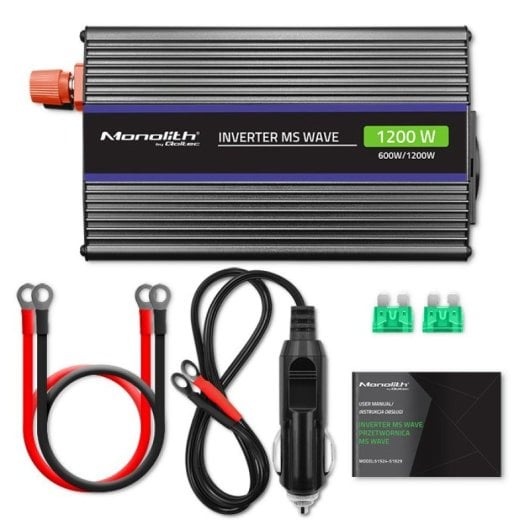 Qoltec Monolith 1200 Ms Cargador Inverter 12v A 230v 600/1200W USB
