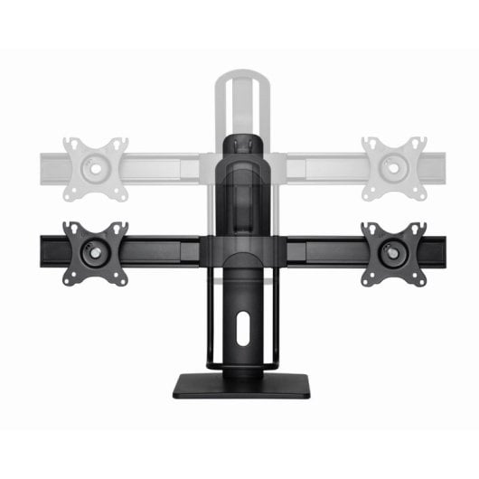 Gembird ms-d2-01 Dual-Monitor-Tischhalterung, 27 Zoll, VESA 100, max. 7 kg, Schwarz