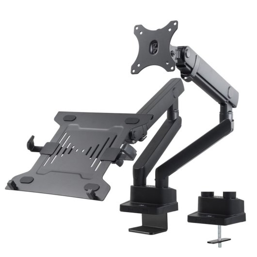 Maclean Mc-813 Dual-Monitor-Tischhalterung 17"-32" VESA 100 Max 2x8kg Schwarz