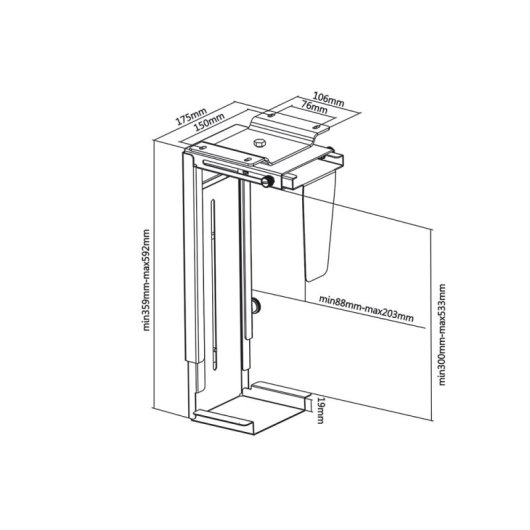 Maclean MC-730 Supporto Staffa Per Notebook In Alluminio - Design Elegante E Regolabile