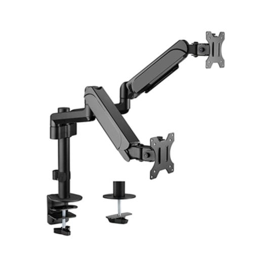 Gembird MA-DA2P-01 Soporte Doble para Monitores 32" VESA 100 Max 18Kg Negro