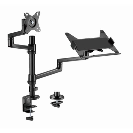 Gembird MA-DA-04 Soporte Escritorio con Brazo para Monitor Y Bandeja Portátil 17”-32” Max 8 Kg
