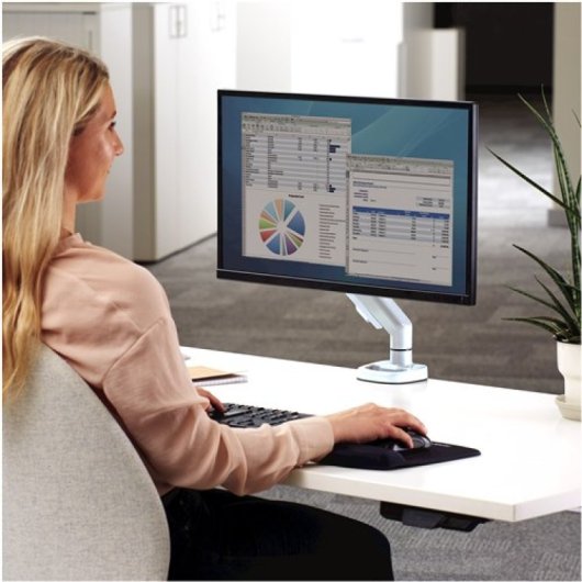 Monitorarm Fellowes® Eppa™, für 2 Displays bis 32 & je bis 8 kg, höhenverstell-/dreh-/schwenk