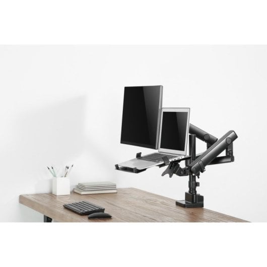 Gembird Ma-da3-02 Doppelmonitor + Laptopständer 17"-32" VESA 100 Max. 8 kg Schwarz