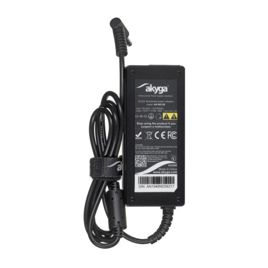 Akyga Ak-nd-58 Chargeur Interne pour Ordinateur Portable 65W Noir