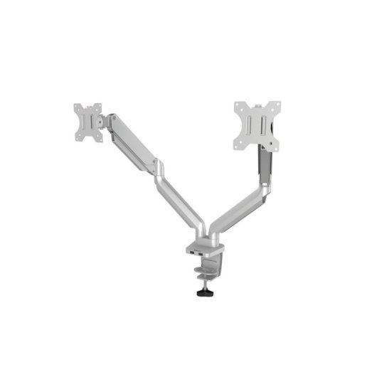 Fellowes Soporte Doble para 2 Monitores 32" VESA 100 Max 8Kg Plateado