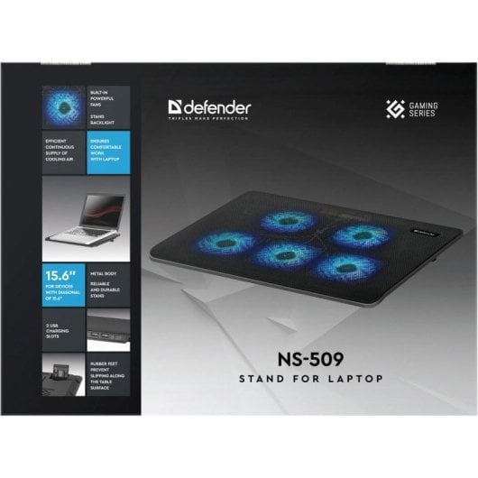 Suporte Cooler para Laptop Defender Ns-509 15,6" 5w 2xusb