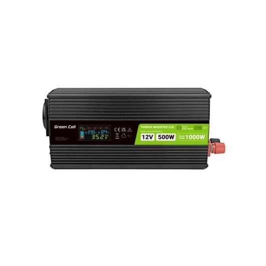 Green Cell Powerinverter Inversor de Corriente con Pantalla LCD 10000W Negro