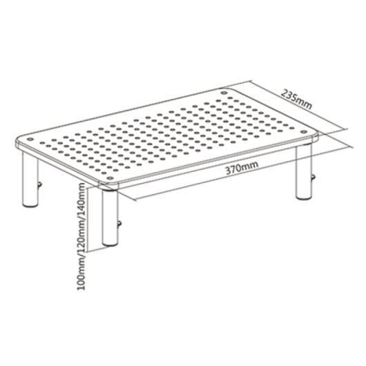 Gembird Ms-table-01 Soporte de Escritorio para Monitor Negro