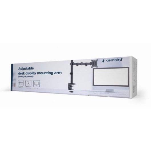 Gembird Ma-d1-01 Supporto da Tavolo per Monitor 32" Nero