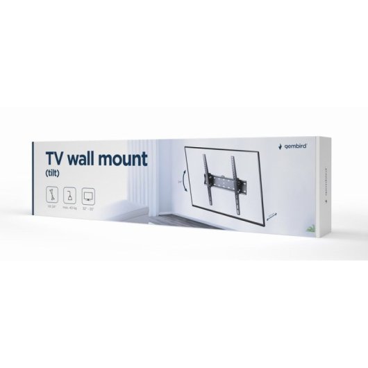 Gembird Wm-55t-02 Support TV 55" VESA Max Noir
