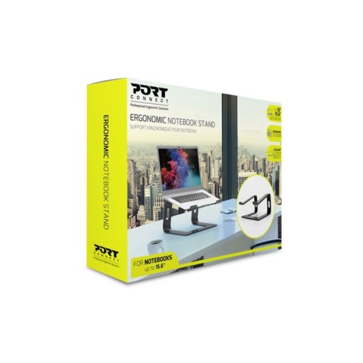 Port Designs 901103 Soporte de Aluminio para Portátil 15.6" Negro
