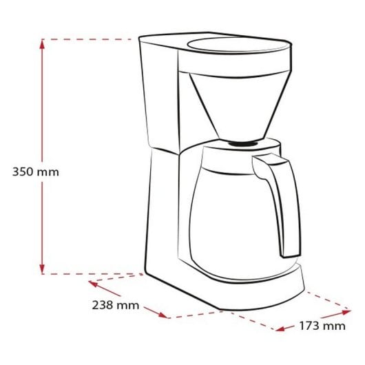 Melitta Easy Therm II Filterkaffeemaschine 8 Tassen schwarz