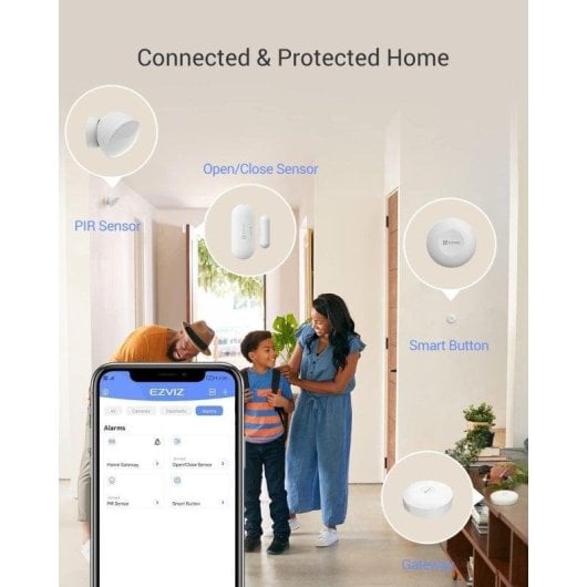 Capteur de Mouvement EZVIZ Home Sensor Kit ZigBee Wi-Fi Intérieur Commande vocale
