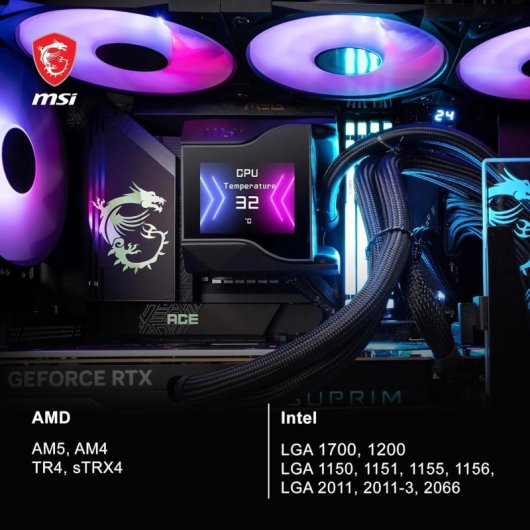 MSI MPG CORELIQUID D360 Kit de Refrigeración Líquida Negro
