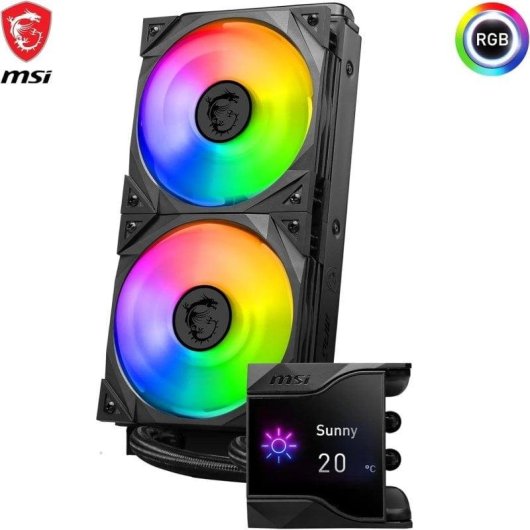 Flüssigkeitskühlung MSI MPG CORELIQUID D240 240mm 2 Lüfter LED IPS