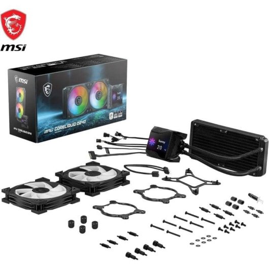 Flüssigkeitskühlung MSI MPG CORELIQUID D240 240mm 2 Lüfter LED IPS