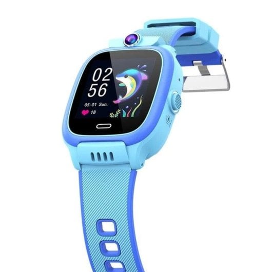 Klack Smartwatch Infantil 4G GPS 1.44" Touch Azul Videoconferência SOS Nano-SIM WiFi LBS