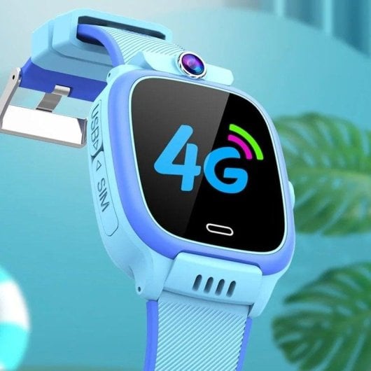 Klack Smartwatch Infantil 4G GPS 1.44" Touch Azul Videoconferência SOS Nano-SIM WiFi LBS