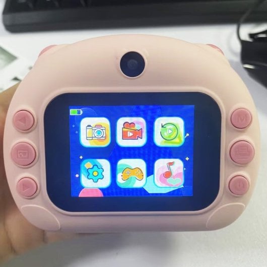 Klack Câmara Instantânea Digital Infantil 12MP 1080p Rosa