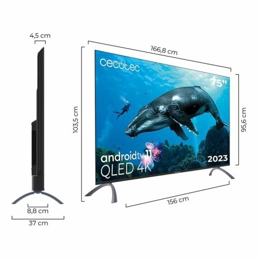 Cecotec Serie V2 VQU20075 TV Android QLED UltraHD 4K HDR10 da 75"