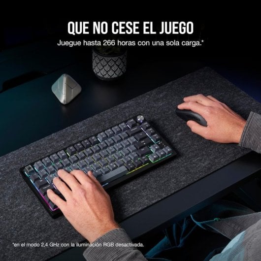 Corsair K65 PLUS WIRELESS Tastiera da gioco meccanica wireless al 75% hot swap MLX rossa